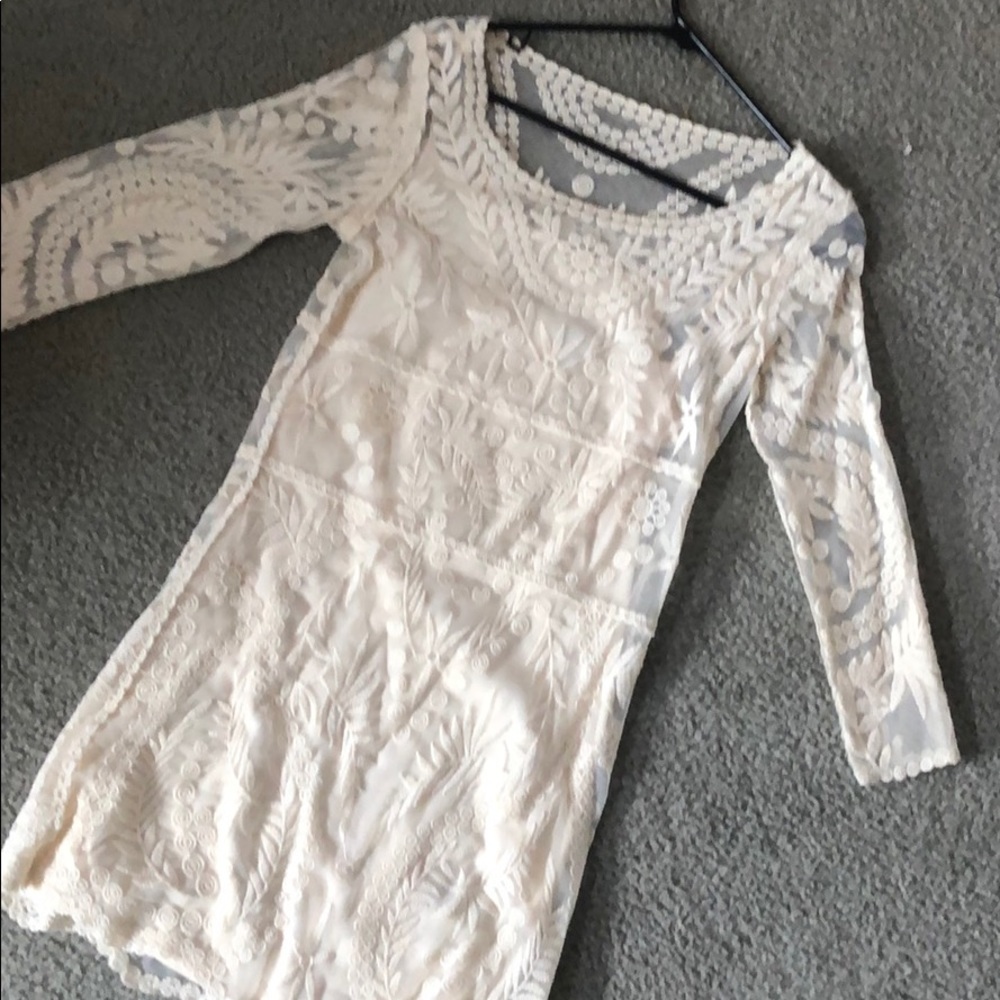 Express Lace Embroidered Dress